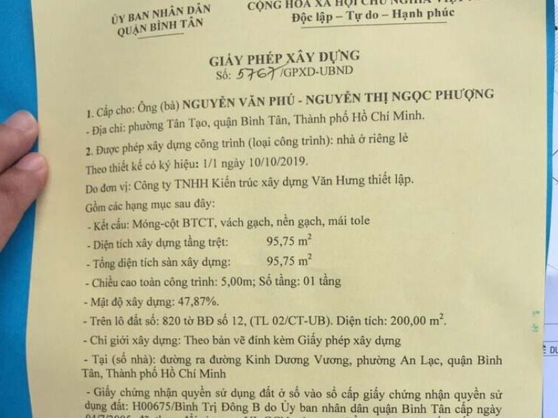 Những hồ sơ cần nộp kèm đơn xin phép xây dựng nhà ở