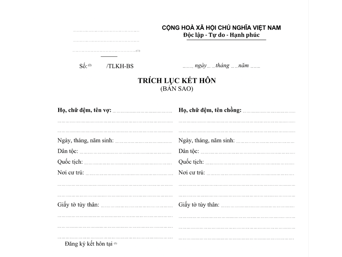 Xin trích lục kết hôn