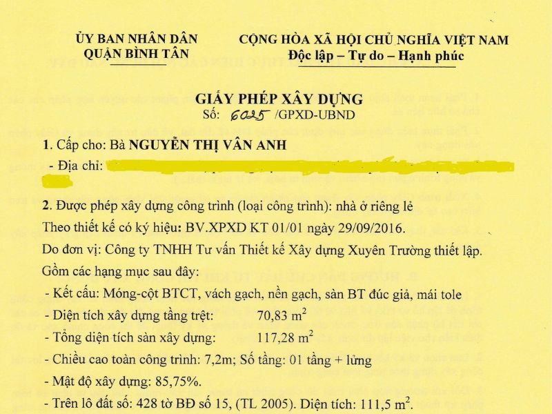 Hồ sơ xin cấp phép xây dựng nhà ở Hà Nội cần những giấy tờ gì? 