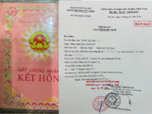 cải chính năm sinh trong giấy kết hôn