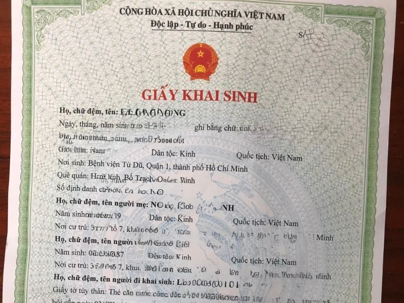 Thủ tục xin trích lục giấy khai sinh online