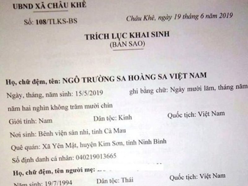 Xin trích lục khai sinh cần giấy tờ gì?