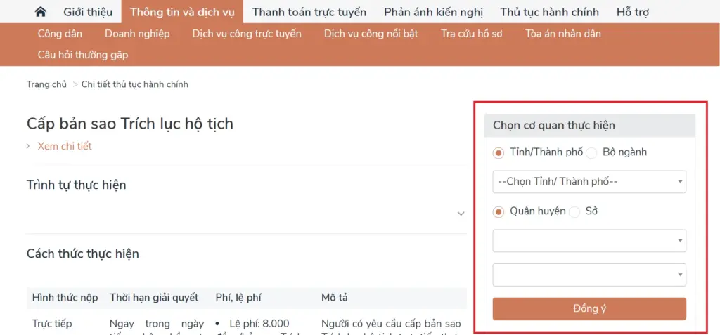 Cách trích lục khai sinh trực tuyến Tp.HCM