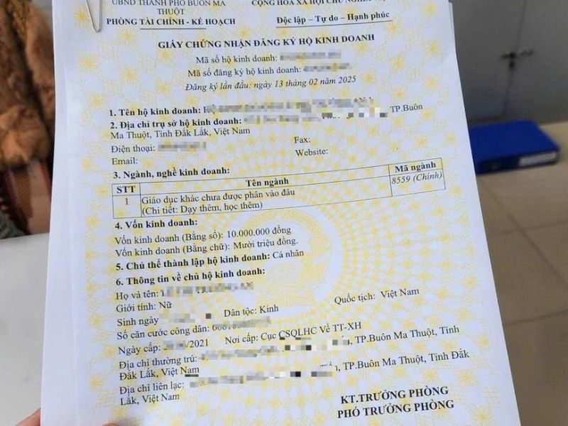 Dịch vụ làm giấy phép kinh doanh 