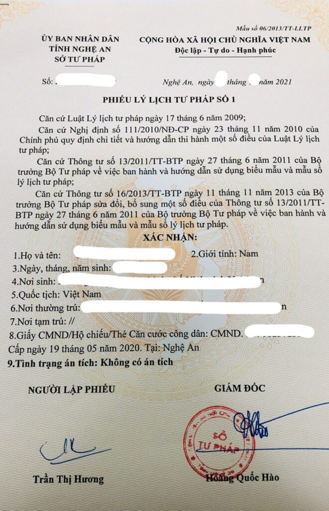 Lý lịch tư pháp có hạn bao lâu?