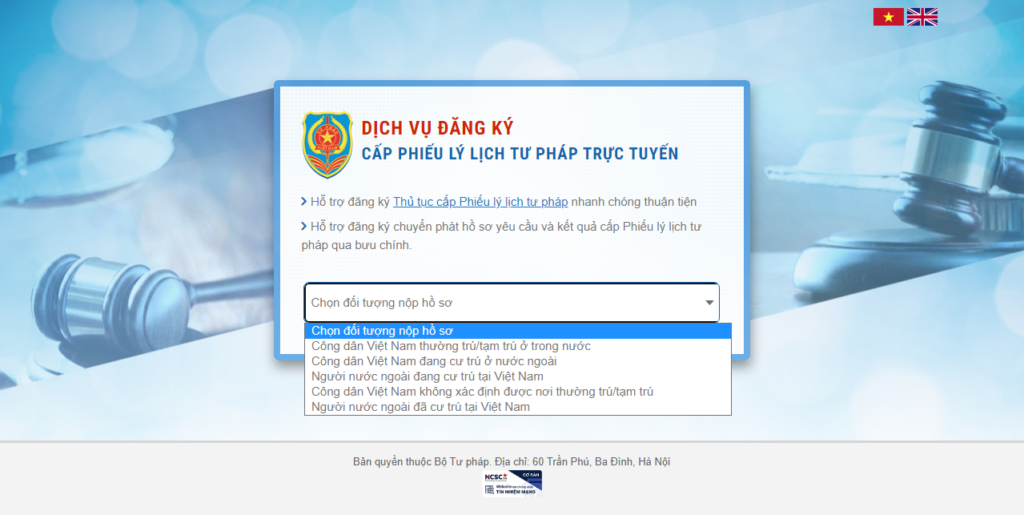 Cách tra cứu lý lịch tư pháp Hà Nội trên dịch vụ công