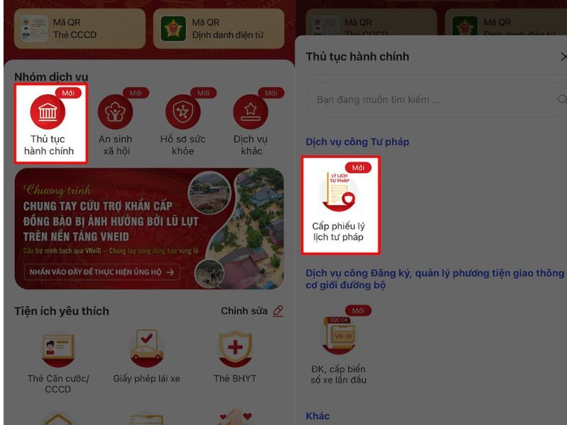 Cách Tra cứu hồ sơ lý lịch tư pháp trên VNeID